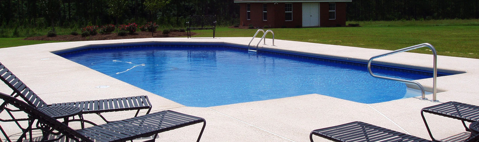 A newly completed in-ground pool!